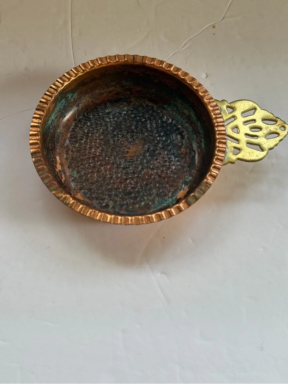 Hammered Copper Ashtray/trinket Dish